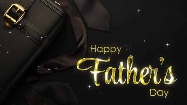 father day animated happy father day gold background father's day greeting lette