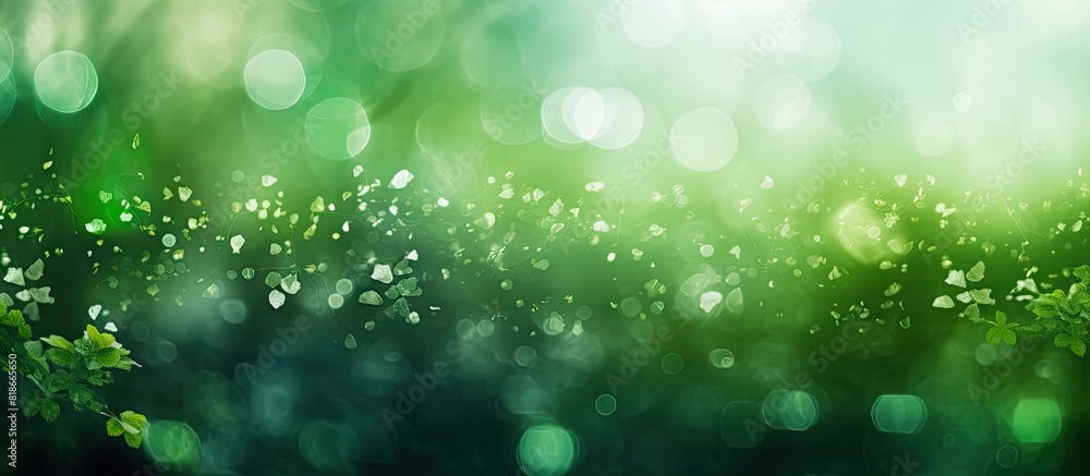 Poster Green abstract bokeh backgrounds with copy space image