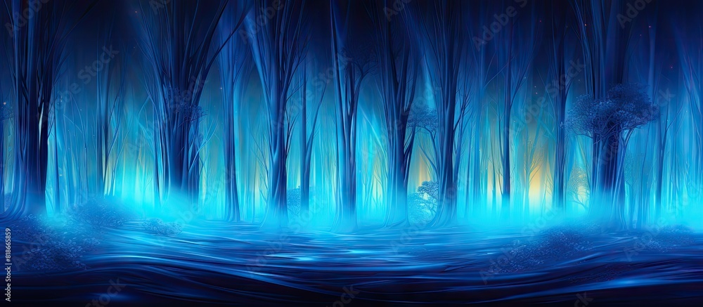 Aufkleber An enchanting abstract blue forest with streak effect perfect for using as a copy space image