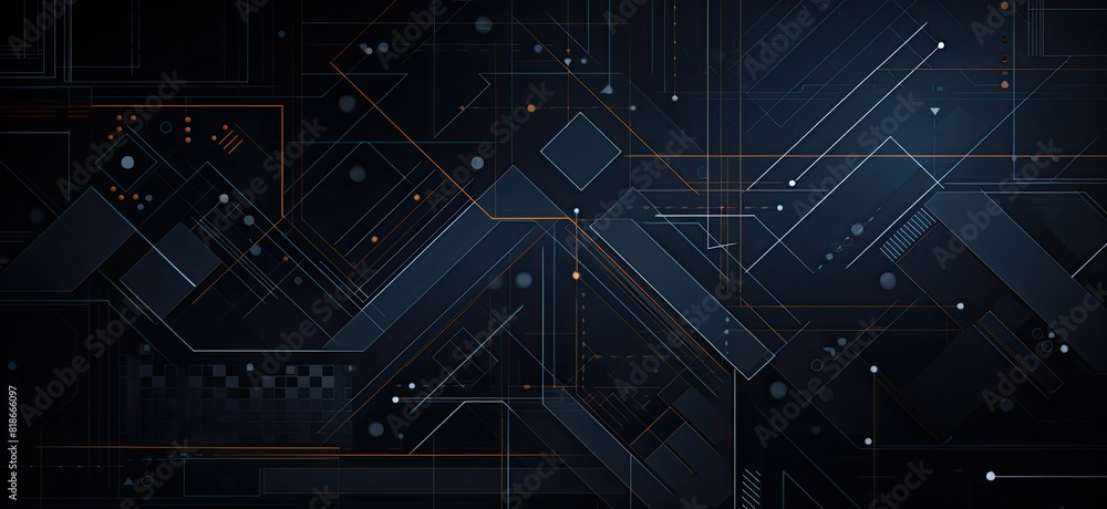 Poster abstract architecture: a blueprint in motion