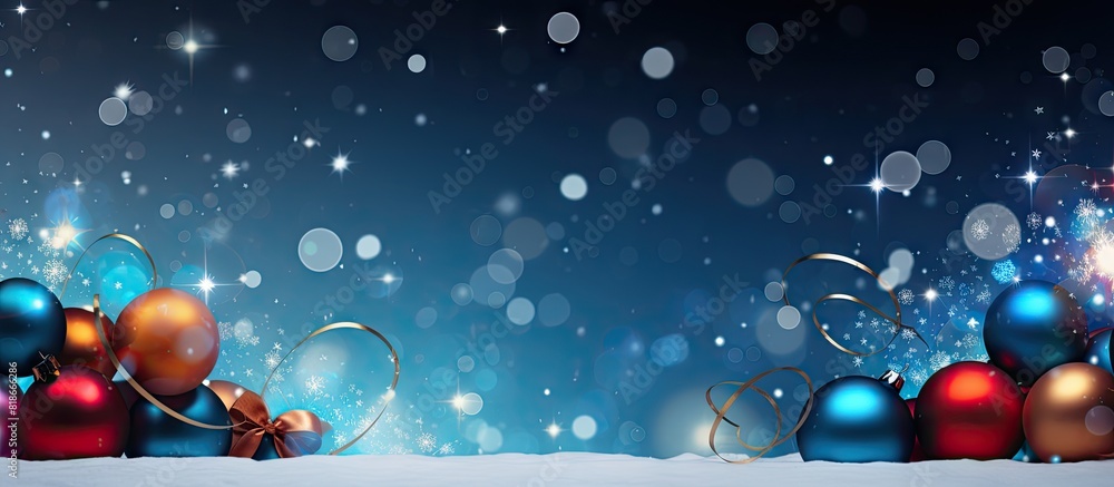 Aufkleber a festive composition for new year s featuring christmas balls balloons bows snowflakes and sparkles