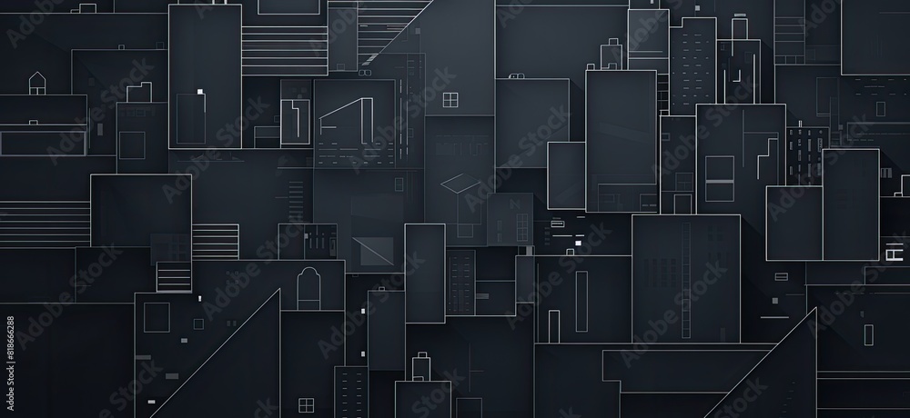 Poster abstract architecture: a blueprint in motion