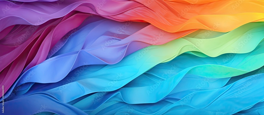 Poster An abstract vibrant paper with a multicolor background and various textures Perfect for a copy space image