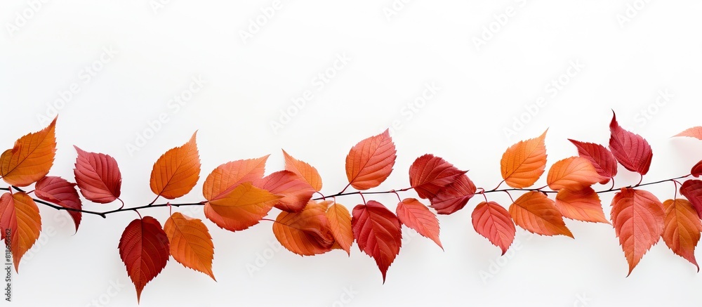 Poster leaves against a white background providing ample copy space for text or images