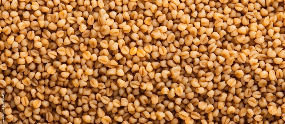 Fototapete close up macro texture of buckwheat malt used in the production of alcoholic beverages and animal fe