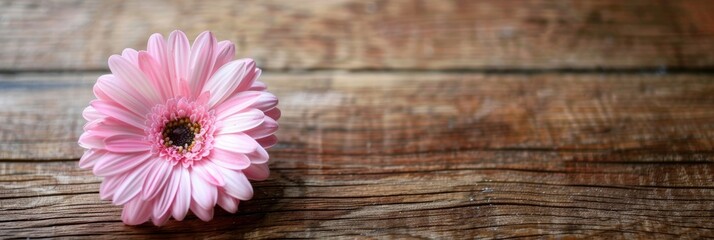 Floral Still Life on Wooden Table Generative AI