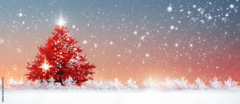 Poster a festive christmas image featuring a simple background adorned with a holiday symbol a christmas tr