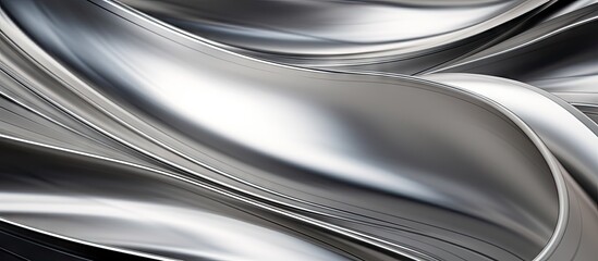 A metallic surface in silver color serves as a background with ample copy space for images