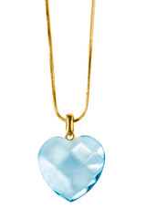 Heart pendant isolated