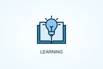 Learning vector  or logo sign symbol illustration