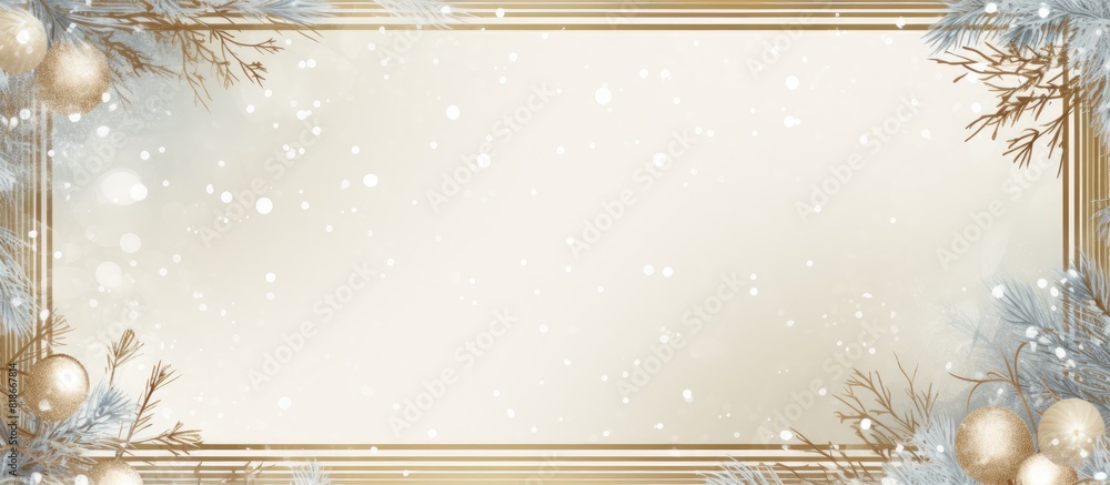 Aufkleber A card for Christmas with a frame and space to add your own text. with copy space image. Place for adding text or design