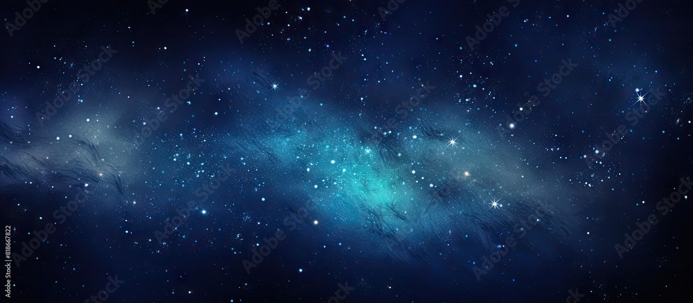 Poster dark interstellar space providing a starry night sky for a captivating copy space image