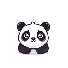 Fototapeta premium Cartoon cute panda vector illustration 