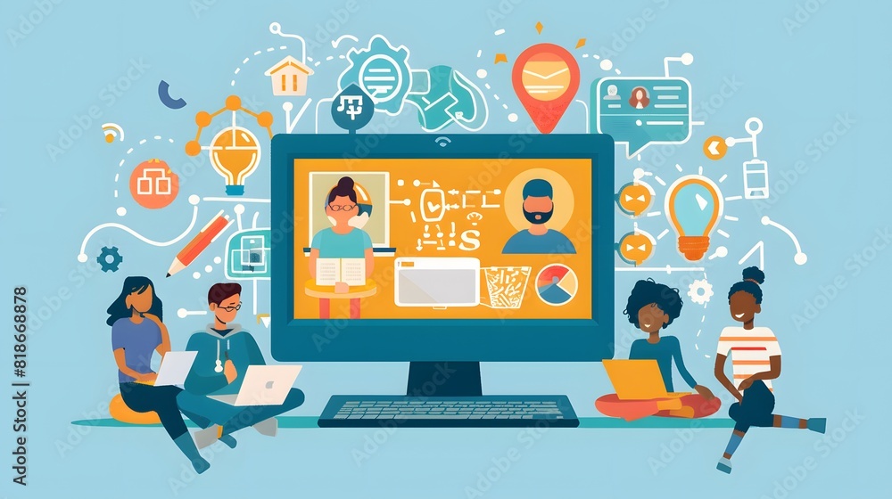 Poster the blended learning approach, merging traditional face-to-face instruction with online learning act