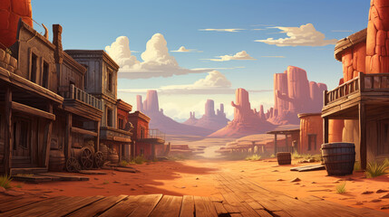 wild west desert game scenery 