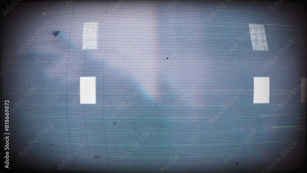 Poster television or computer screen with glitches and static effects