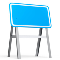 Fototapeta premium Road traffic signs on stand isolated on white background.