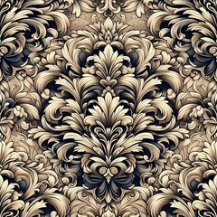 The image shows a seamless floral pattern on a black background. The flowers come in a variety of shapes and colors, including pink, yellow and blue. The flowers are evenly distributed along the black