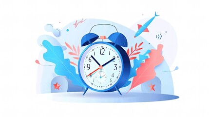 Design a creative and captivating  alarm clock  that incorporates  vibrant colors and unique features.