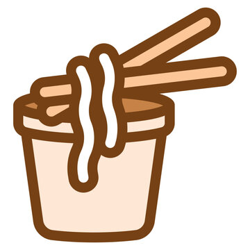 recommend clip art: instant cup noodle with chopsticks icon