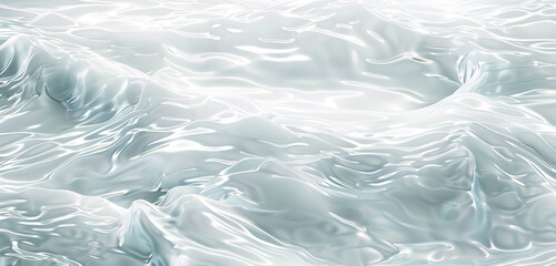 Obraz premium Serene waves pearl white water art.