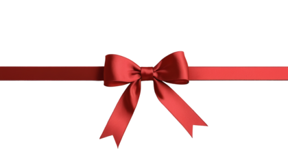 Gift Wrapping Essentials: Bow and Ribbon on transparent background PNG file