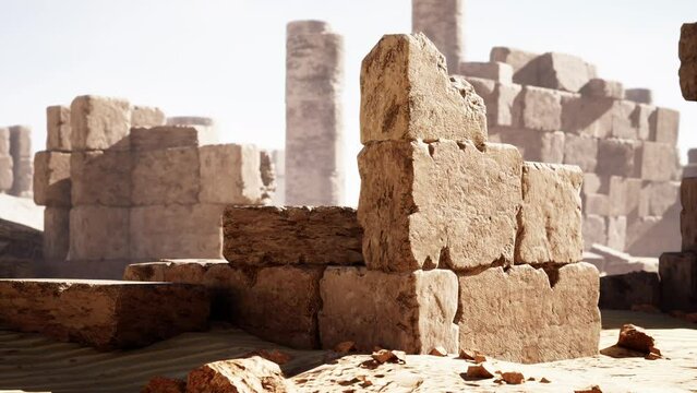 Ruines of Amun temple in Soleb