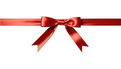 Fototapeta premium Simple Yet Sophisticated: Bow and Ribbon Arrangement on transparent background PNG file