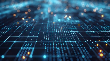 Intricate Blue Circuitry, Ideal for Technology and Digital Infrastructure Projects