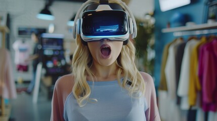 Woman in Laboratory Analyzing Data on Digital Screens, Perfect for Research and Technology Development