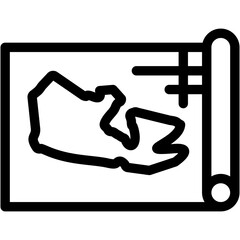 map, canada, print, location Icon