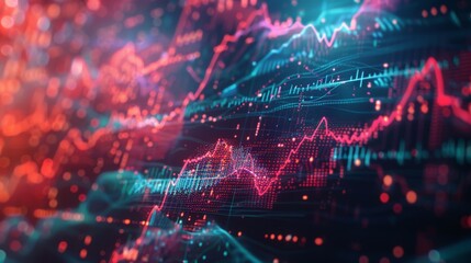 Abstract background of a digital chart, stock business.