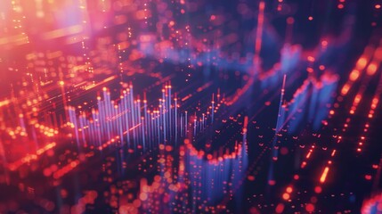 Fototapeta premium Abstract background of a digital chart, stock business.