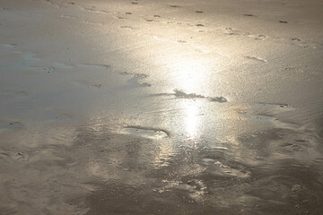 footprints on the sand