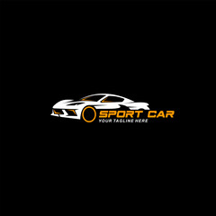 Sport Car silhouette logo. Suitable for your design need, logo, illustration, animation, etc.