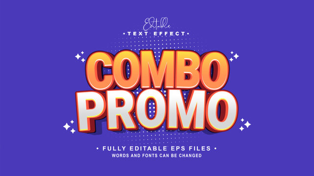 editable combo promo text effect.typhography logo