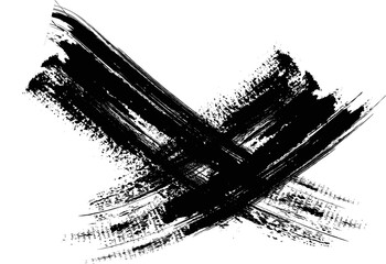 x - Black handwritten letters on white background. vector Acrylic black colors. Acrylic colors. black letters paint brushes, x- Ink letters isolated over the white background