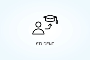 Student Vector  Or Logo Sign Symbol Illustration
