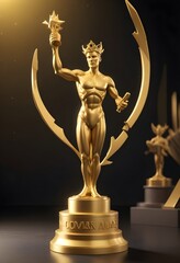 Golden  movie Oscar statue