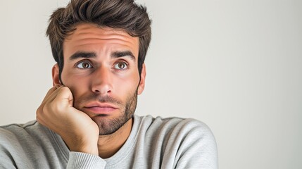 Obraz premium Men Displaying Thoughtful and Pensive Expressions