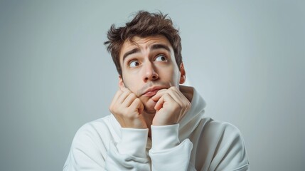 Men Displaying Thoughtful and Pensive Expressions