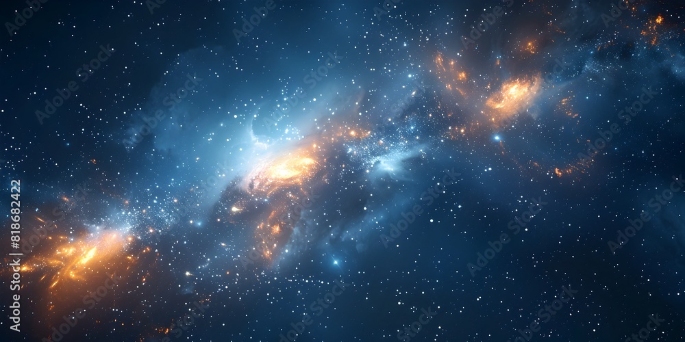 Wall mural captivating cosmic tapestry a mesmerizing glimpse into the vast realms of interstellar landscapes an