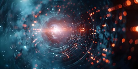 Obraz premium Visionary Odyssey Captivating Glimpse into the Boundless Realms of Future Technology and Cosmic