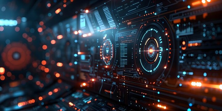 Futuristic Sci Fi Interface for Cinematic Visual Effects Creation