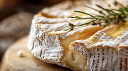 Delicious Camembert Cheese Close-up for Foodie Posters Generative AI