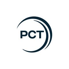 PCT logo. P C T design. White PCT letter. PCT, P C T letter logo design. P C T letter logo design in FIVE, FOUR, THREE, style. letter logo set in one artboard. P C T letter logo vector design.