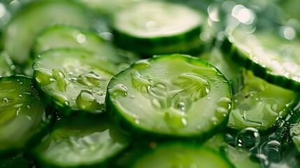 Fresh Cucumber Salad for Healthy Eating Poster Generative AI