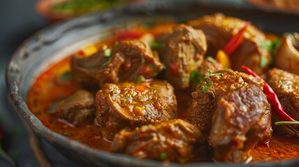 Savory Curry Dish for Foodie Poster Generative AI