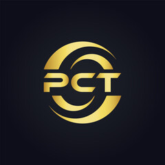 PCT logo. P C T design. White PCT letter. PCT, P C T letter logo design. P C T letter logo design in FIVE, FOUR, THREE, style. letter logo set in one artboard. P C T letter logo vector design.