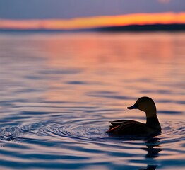 duck on the water